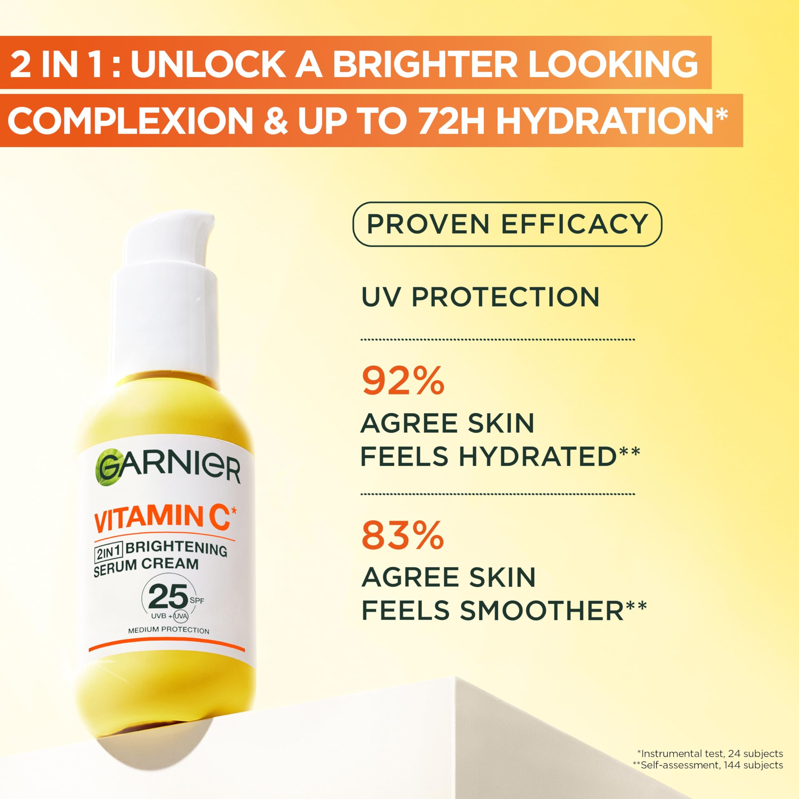 Garnier Vitamin C Serum Cream (50ml) - Brightening Face Moisturizer with 20% Vitamin C & SPF 25 12