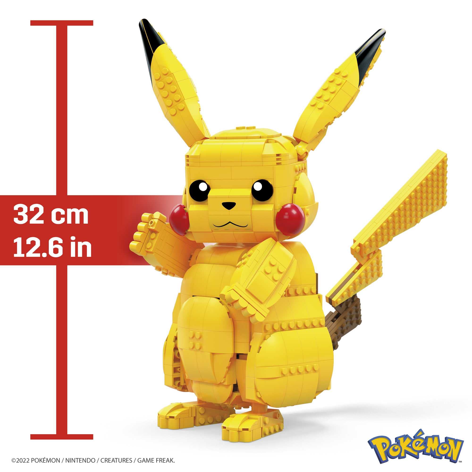 MEGA Pokémon Building Set - Jumbo Pikachu Action Figure, 825-Piece Collectible Model for Kids & Adults 3