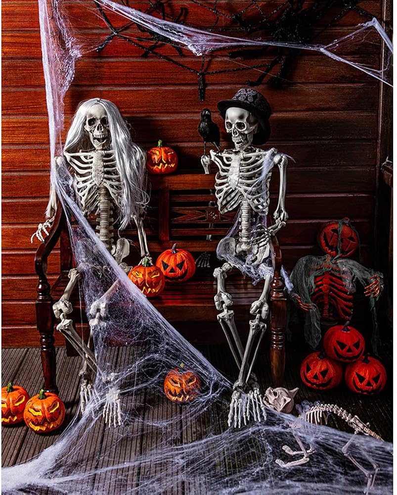 Boland Day of the Dead Skull Top Hat - Black Fancy Dress Accessory for Adults