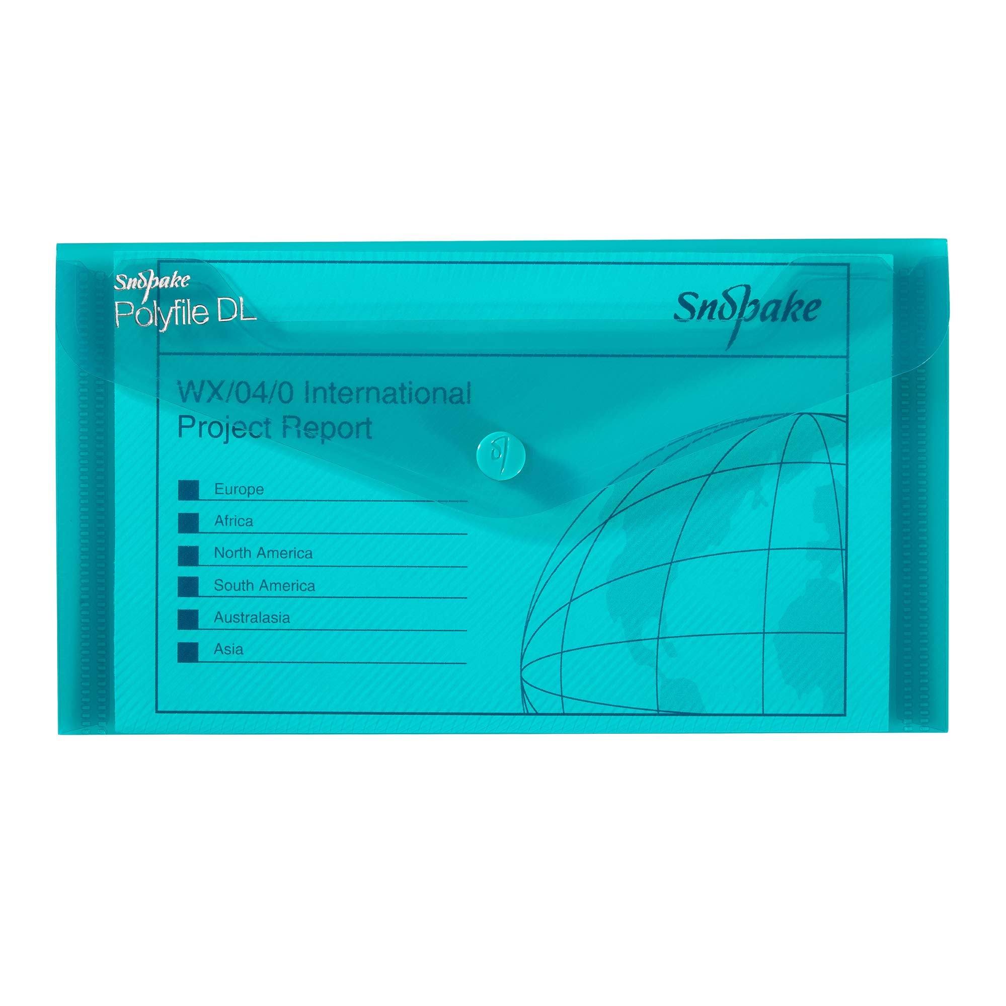 Snopake DL Polyfile Popper Wallet with Press Stud Closure - Assorted Electra | Pack of 5 | Polypropylene 7