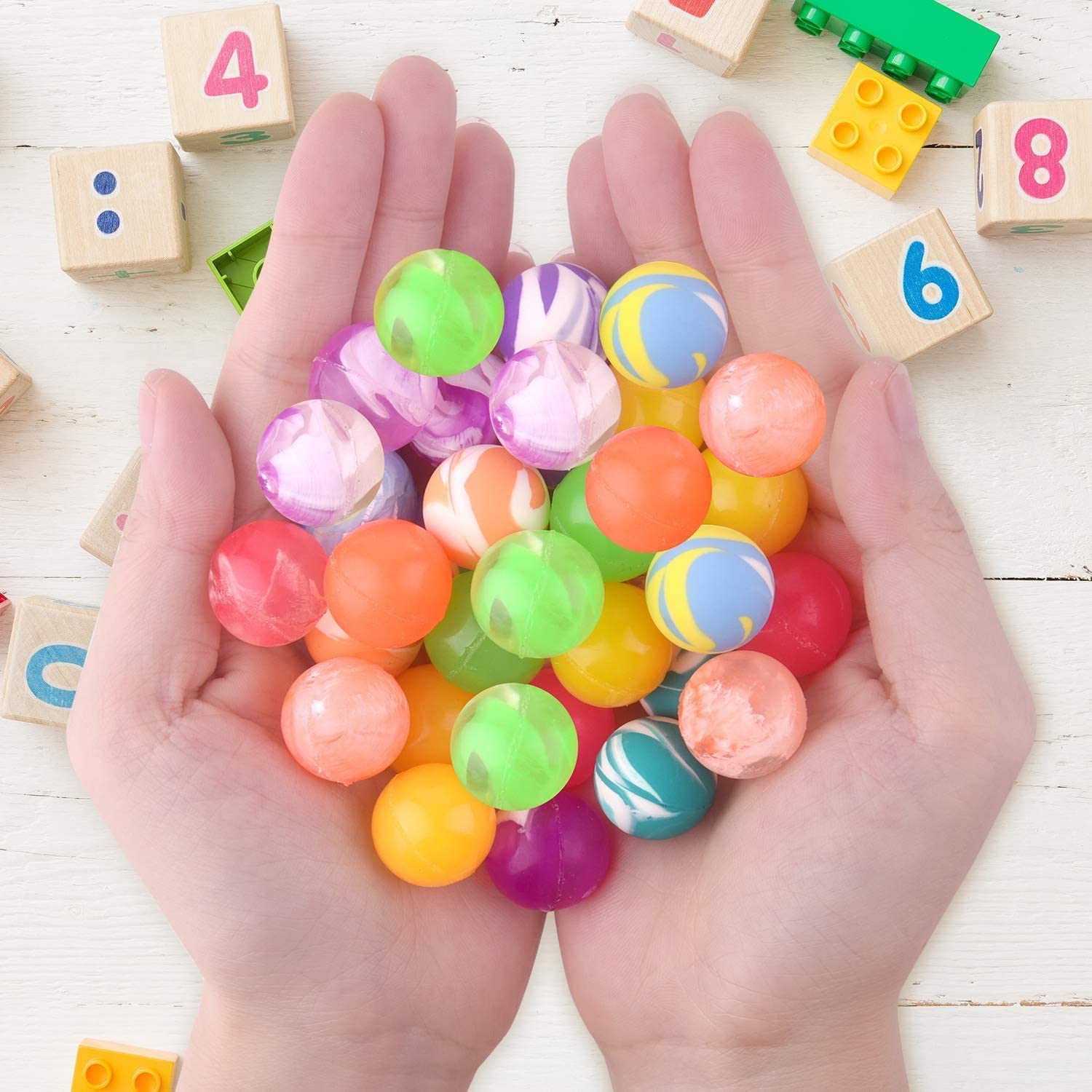 SHATCHI Bouncy Jet Balls - 10pk 27mm Rubber Bouncy Balls for Kids Party Favors 4