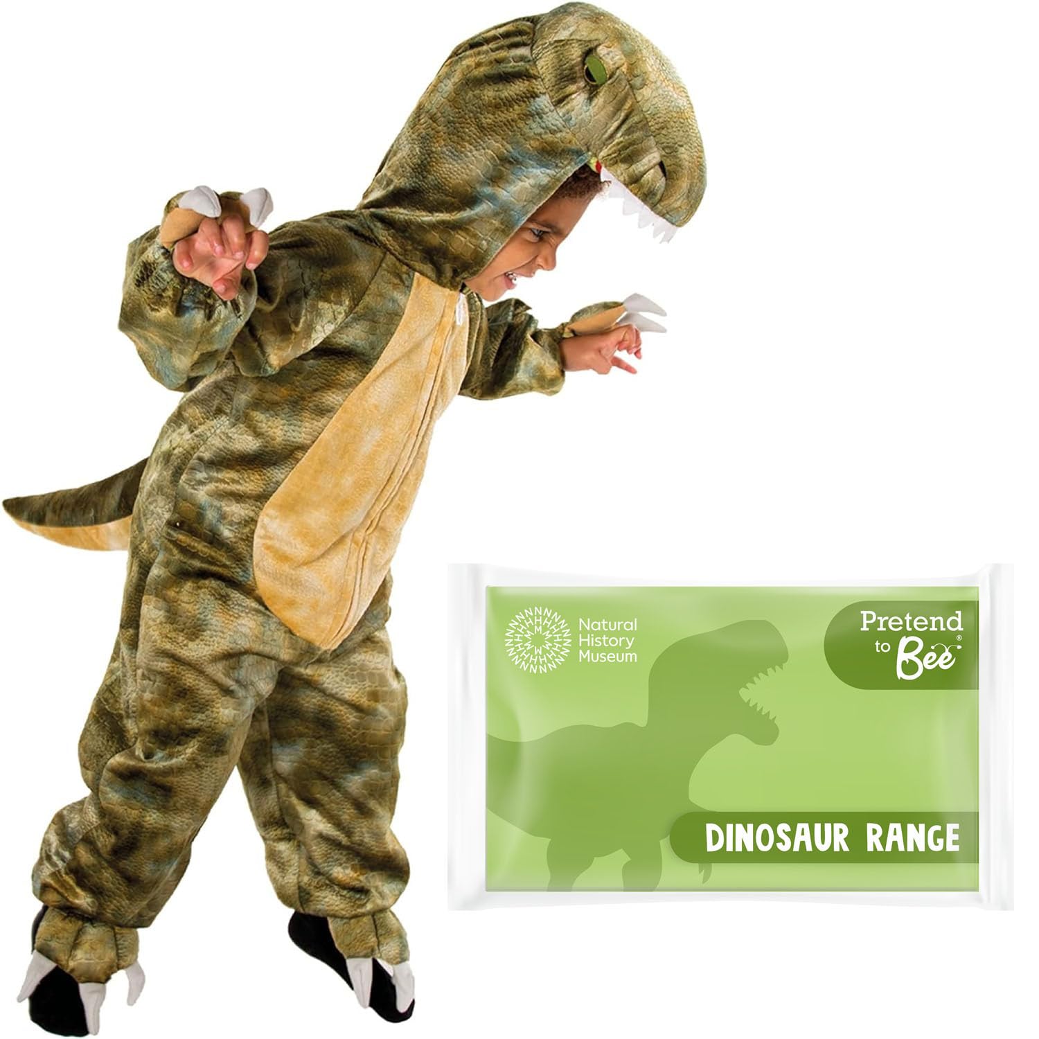 T-Rex Onesie - Official Natural History Museum Kids Dinosaur Costume, 3-5 Years 10
