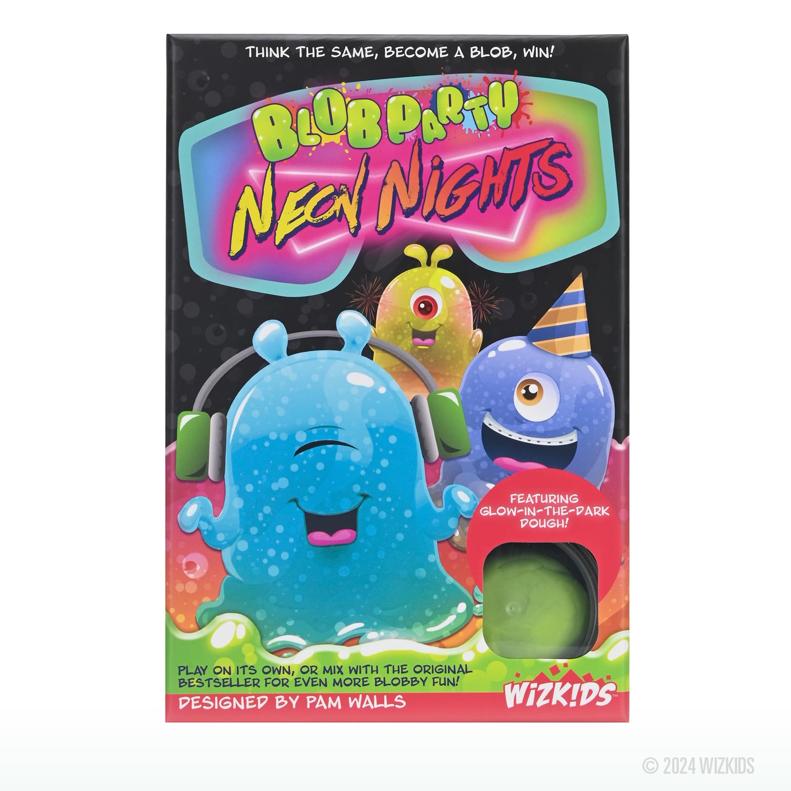 Blob Party: Neon Nights - Co-op Party Game with Glow-in-the-Dark Dough