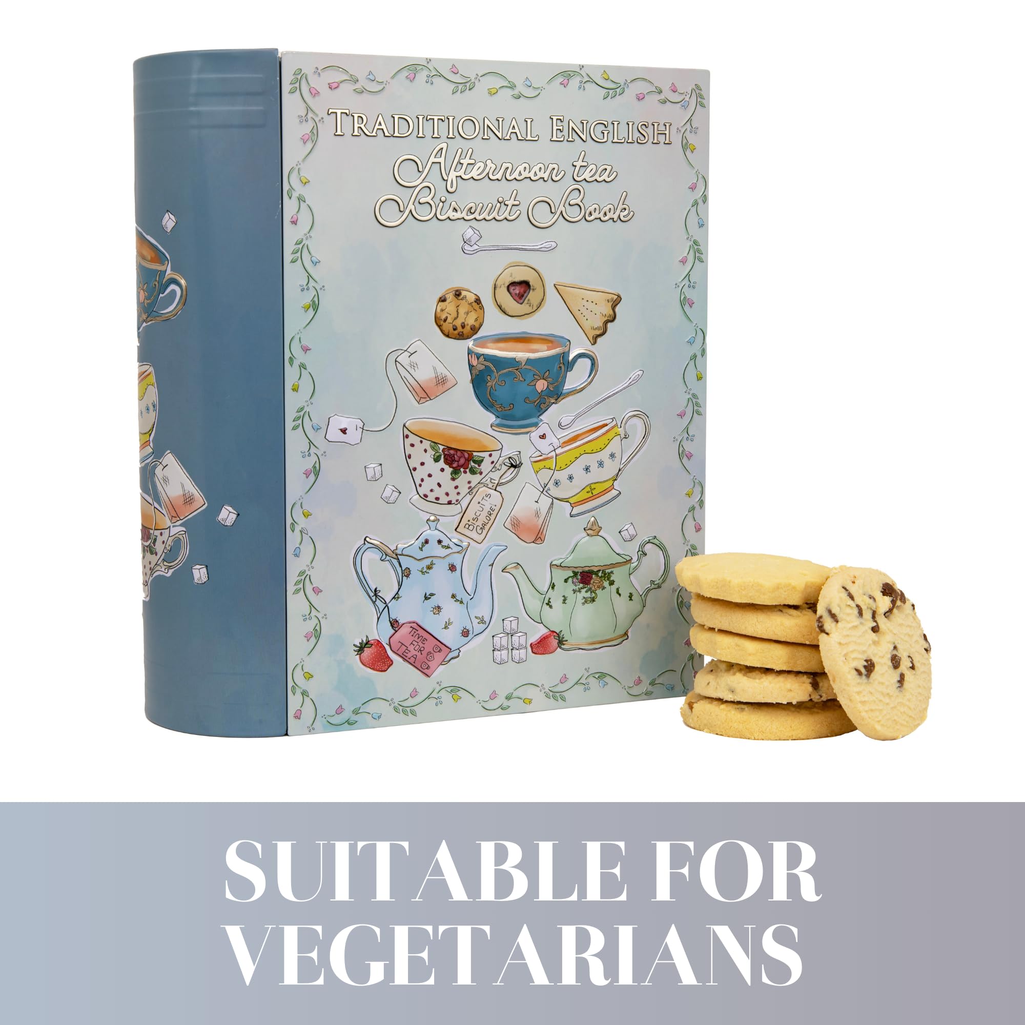 Afternoon Tea Book Biscuit Tin Gift - Christmas Treats & Snacks Set by Scotti 4