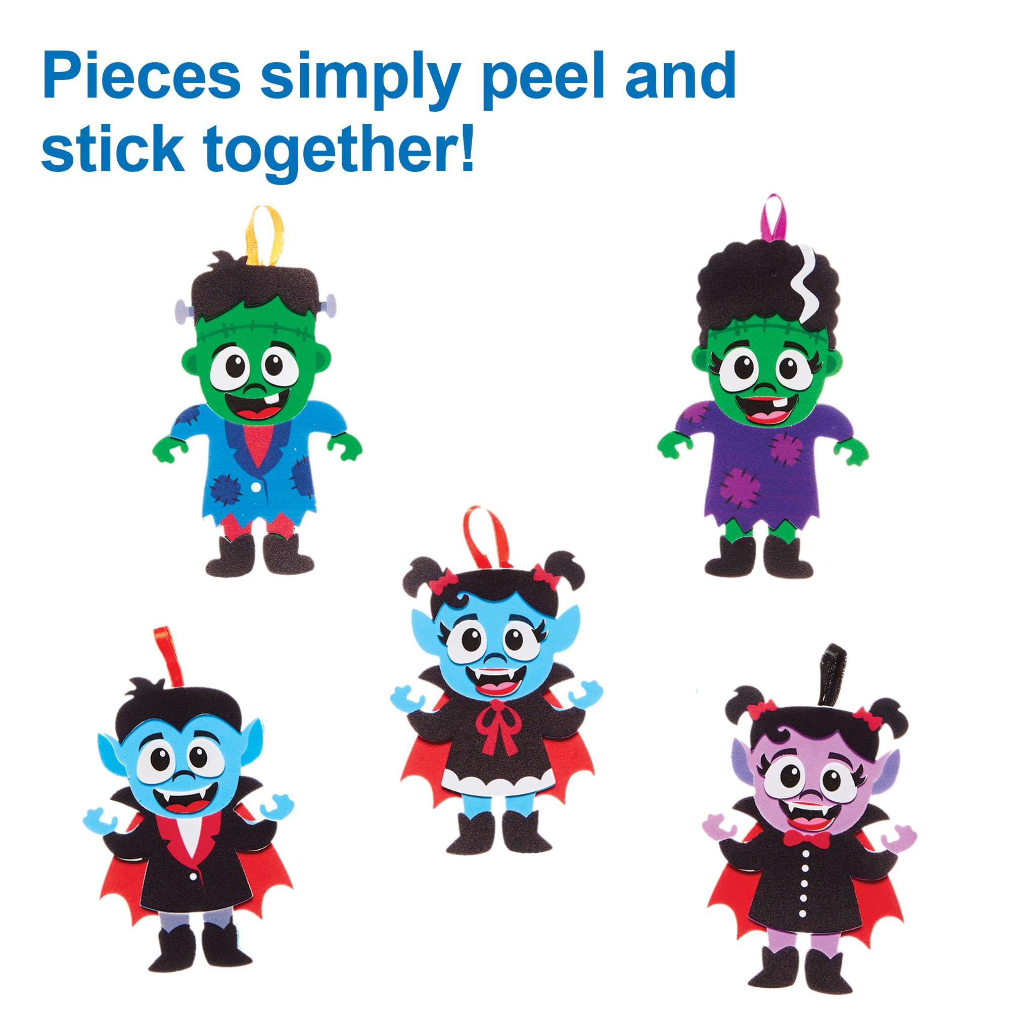 Baker Ross FX745 Vampire & Monster Decoration Craft Kit - Pack of 8