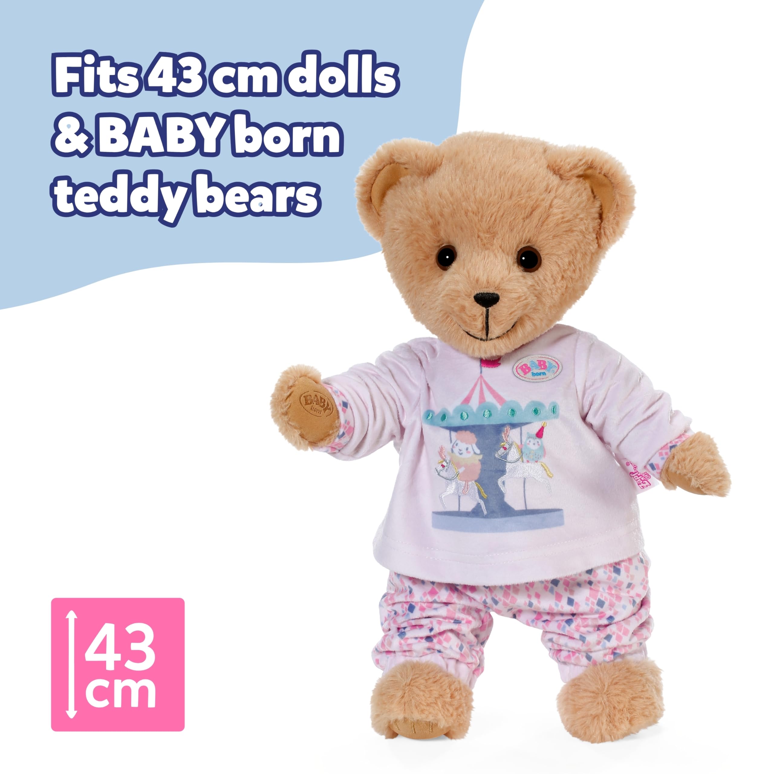 BABY born Pyjamas - Long-Sleeved Shirt & Colorful Leggings Doll Clothes Set 9