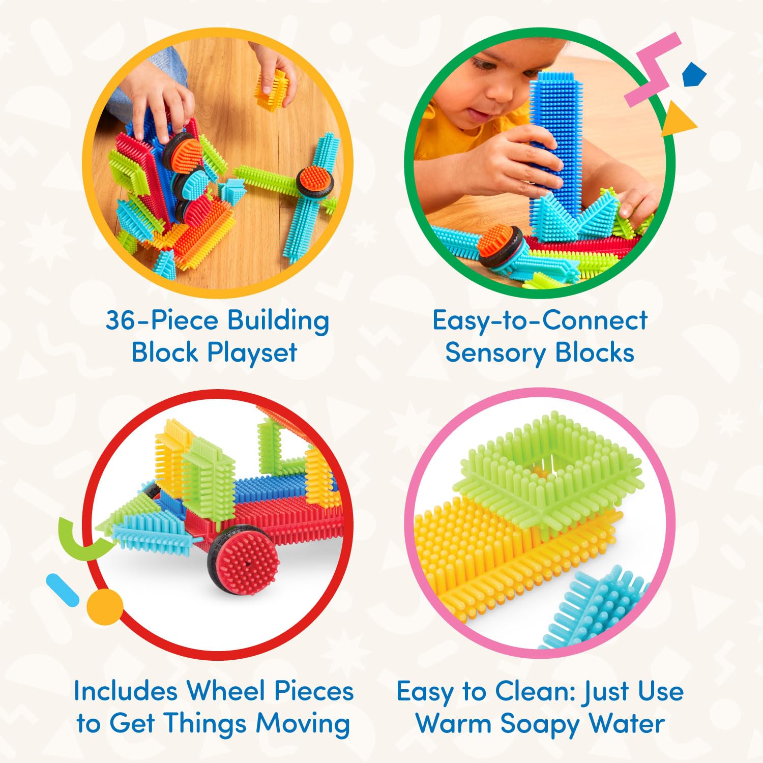 Bristle Blocks 36-Piece Basic Builder Set for Ages 36 Months to 10 Years 4