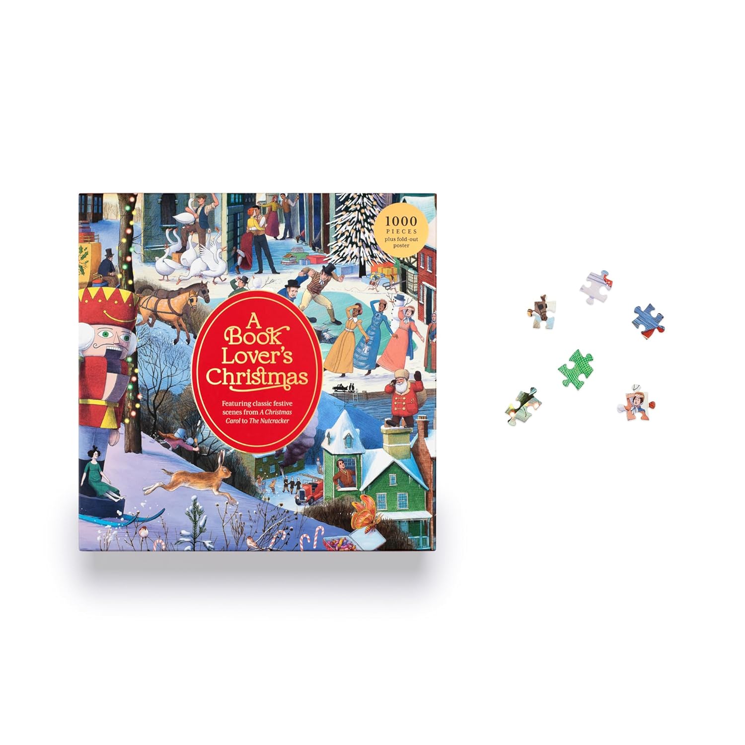 A Book Lover's Christmas 1000 Piece Puzzle - Literary Holiday Jigsaw 4