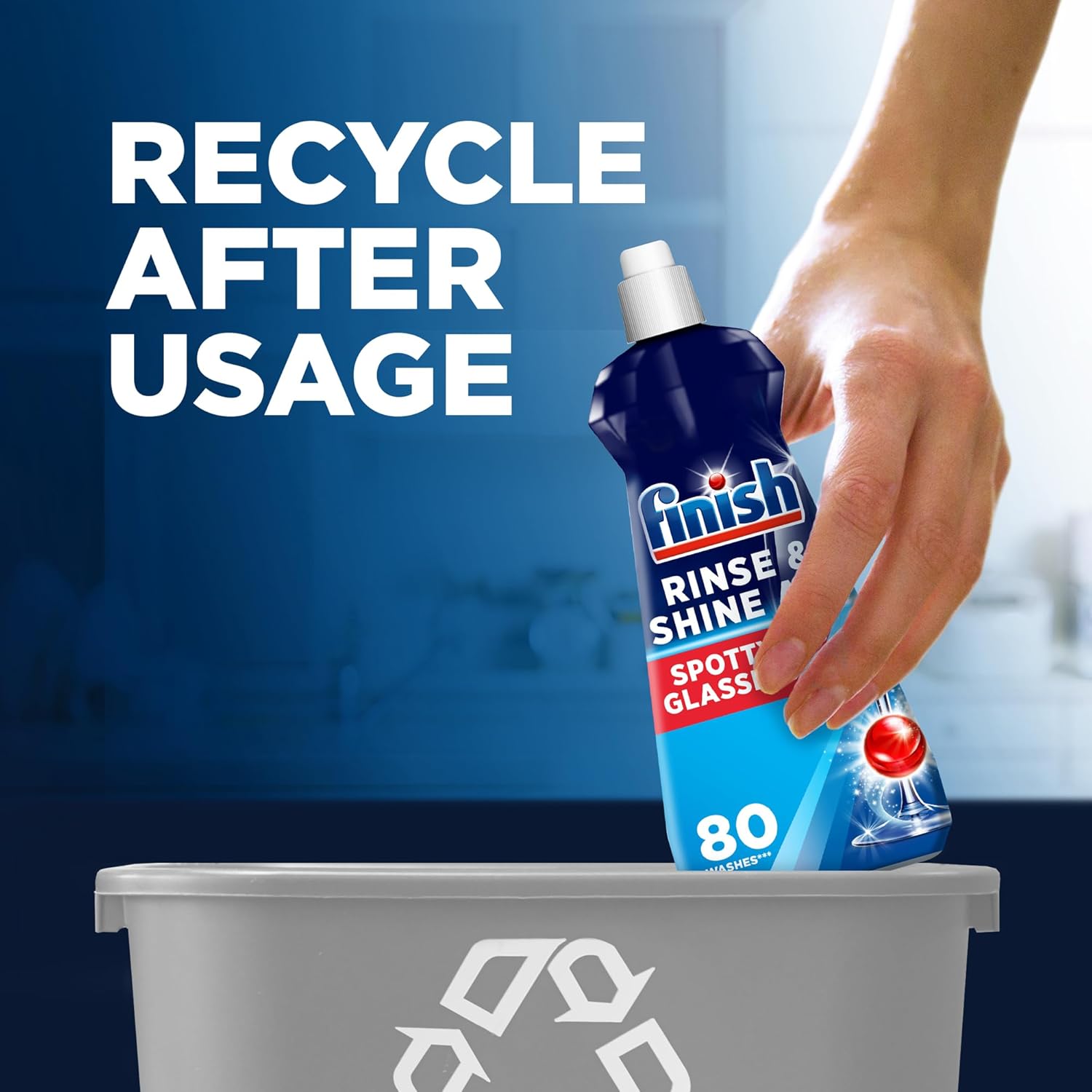 Finish - Rinse Aid for Dishwashers, Original, 800ml 3