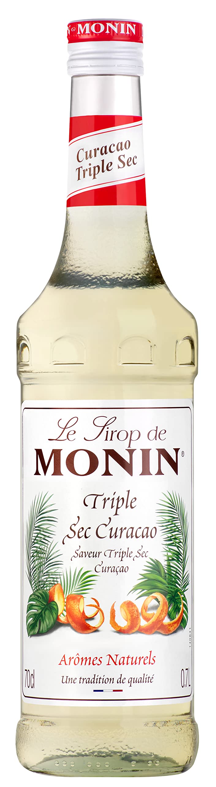 MONIN Premium Triple Sec Curaçao Orange Syrup 700ml - Vegan, Alcohol-Free, Natural Flavouring for Cocktails & Mocktails