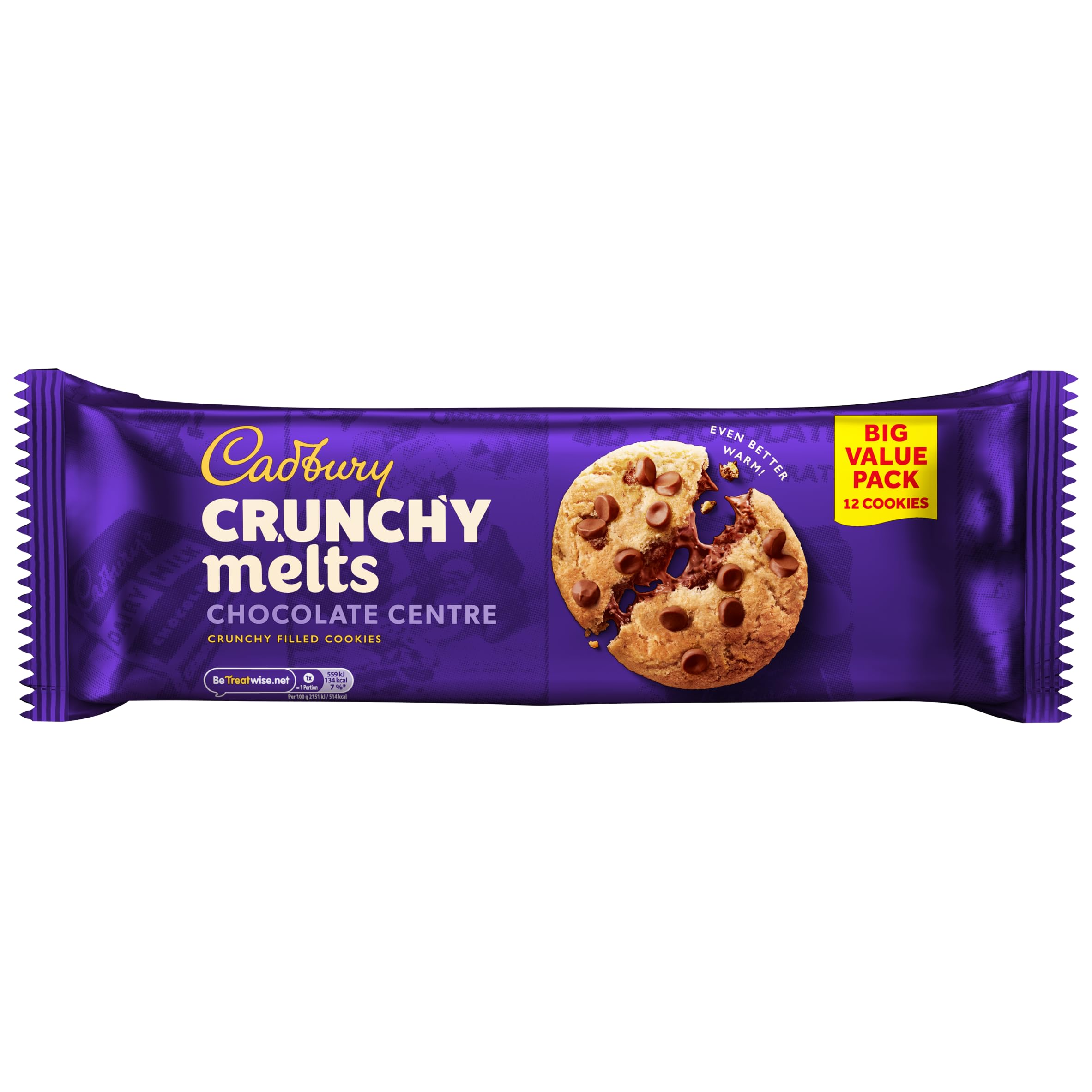 Cadbury Crunchy Melts Chocolate Centre Biscuits 312g