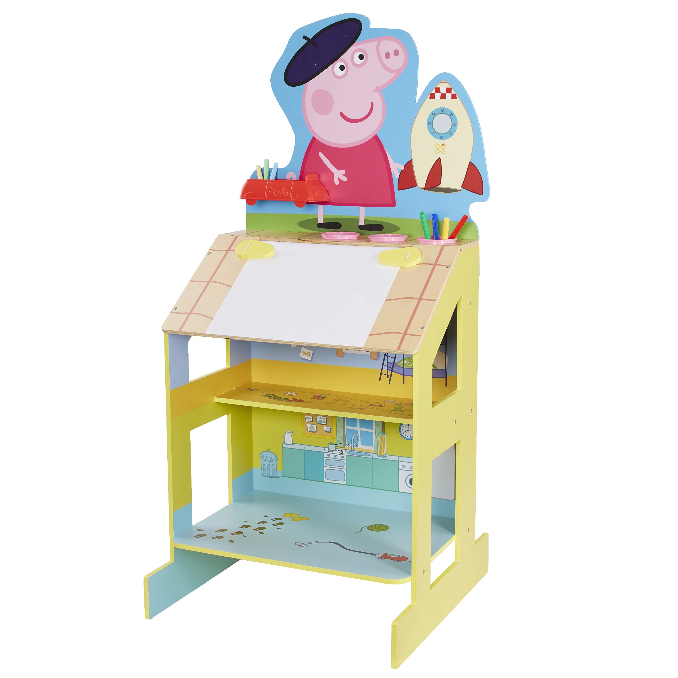 Peppa Pig Play and Draw Wooden Easel | FSC Certified Wood | 107cm Tall