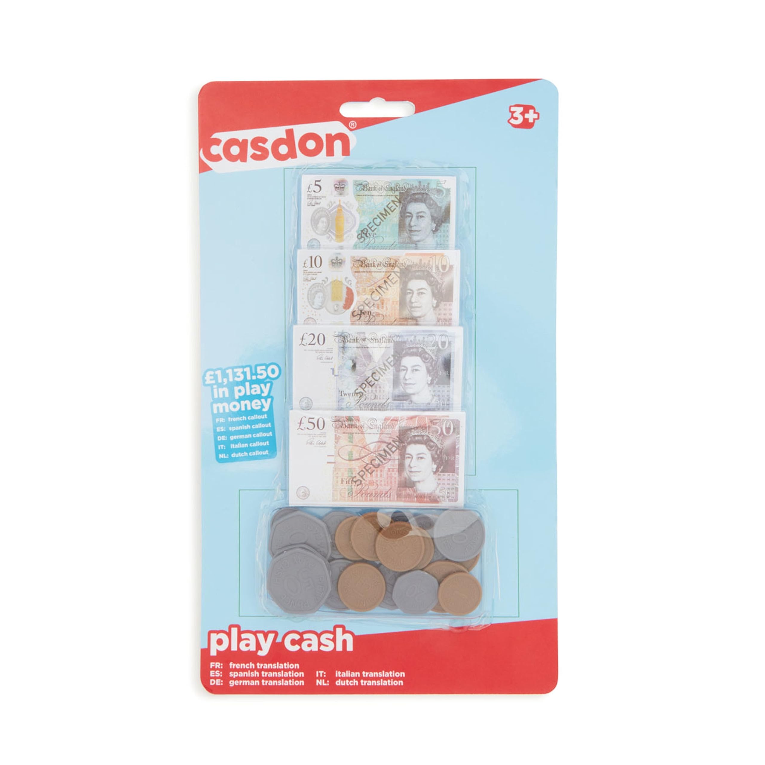 Casdon Little Shopper Play Cash Set, 82-Piece Toy Money for Role Play 5