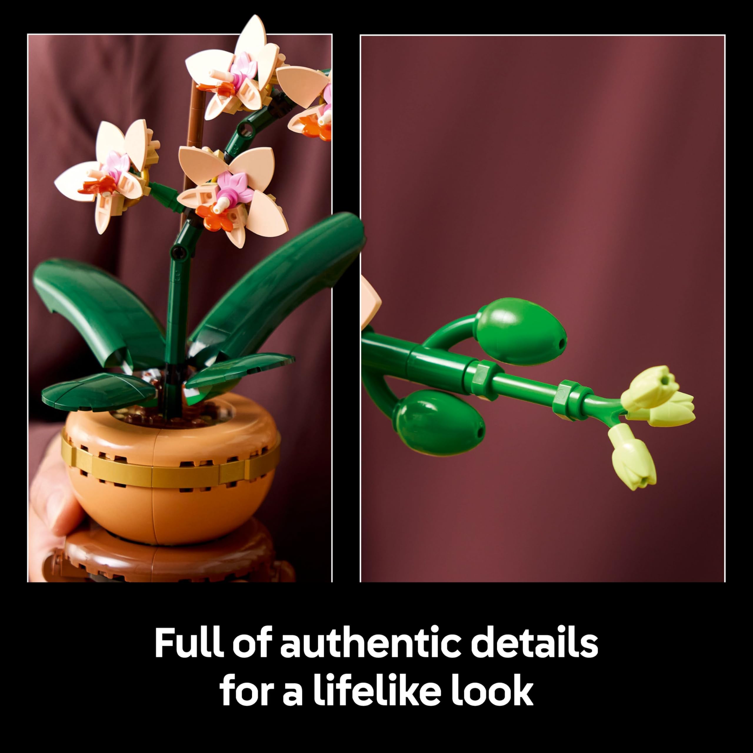 LEGO Botanicals Mini Orchid - Artificial Flower Building Kit for Adults 4