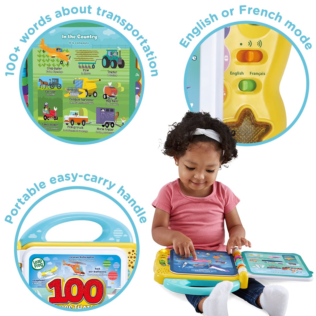 LeapFrog 100 Things That Go - Interactive Bilingual Learning Book for Toddlers 18M+ 8