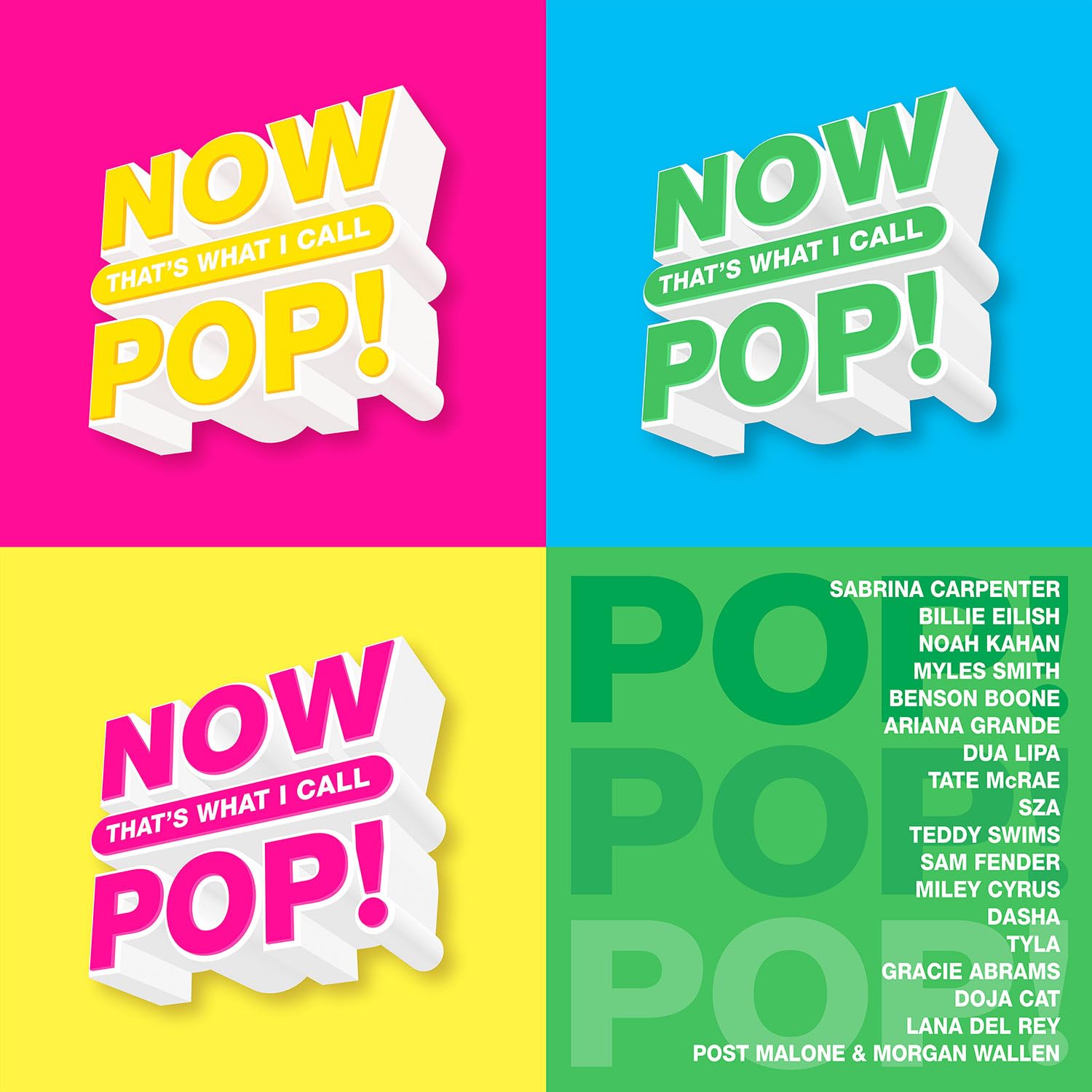 NOW That’s What I Call Pop! [3-LP Vinyl] Bright Yellow, Hot Pink, Baby Blue