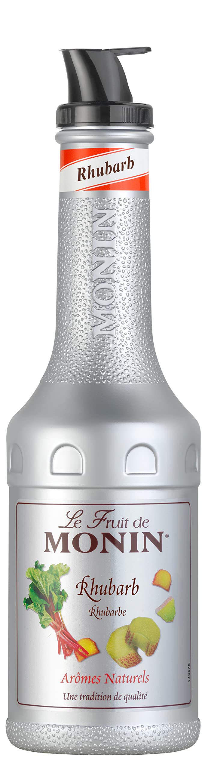 Monin Rhubarb Fruit Mix Puree - 1 Litre | 50.1% Rhubarb | Vegan & Kosher 1