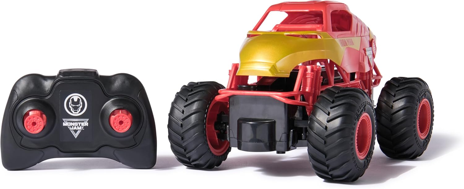 Monster Jam, Marvel Iron Man RC Monster Truck, 1:24 Scale, Kids’ Toys for Boys a