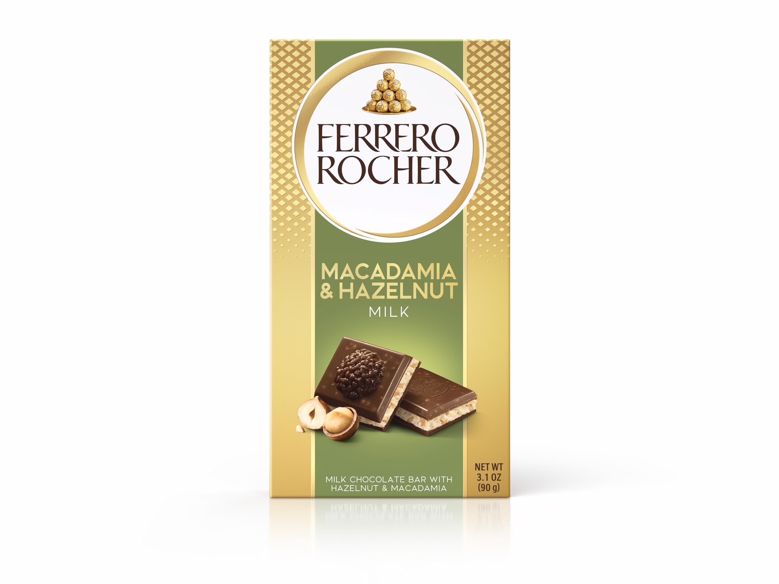 Ferrero Rocher Luxury Milk Chocolate Bar with Hazelnut & Macadamia, 90g 3