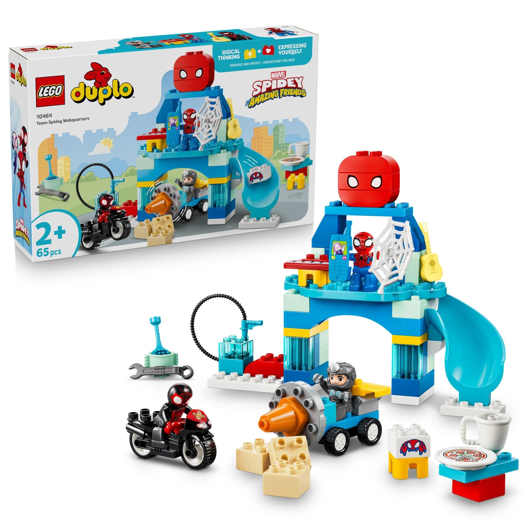 LEGO DUPLO Marvel Team Spidey Webquarters Building Set 10464 for Ages 2+