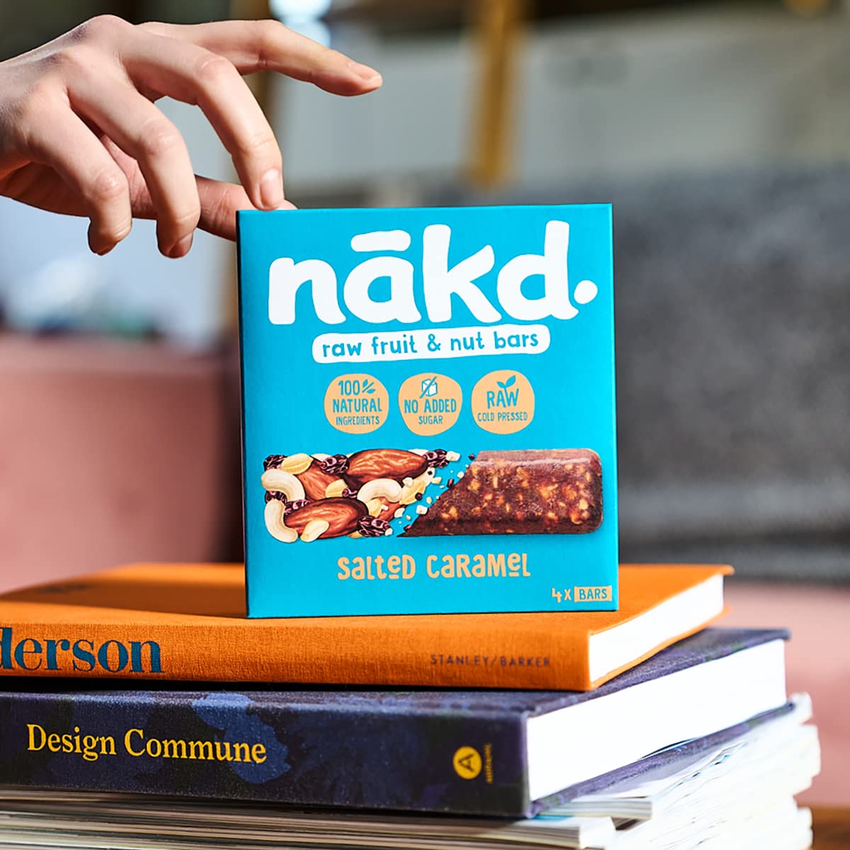 Nakd Salted Caramel Raw Fruit & Nut Bars - Vegan, Gluten Free, No Added Sugar - 35g x 18
