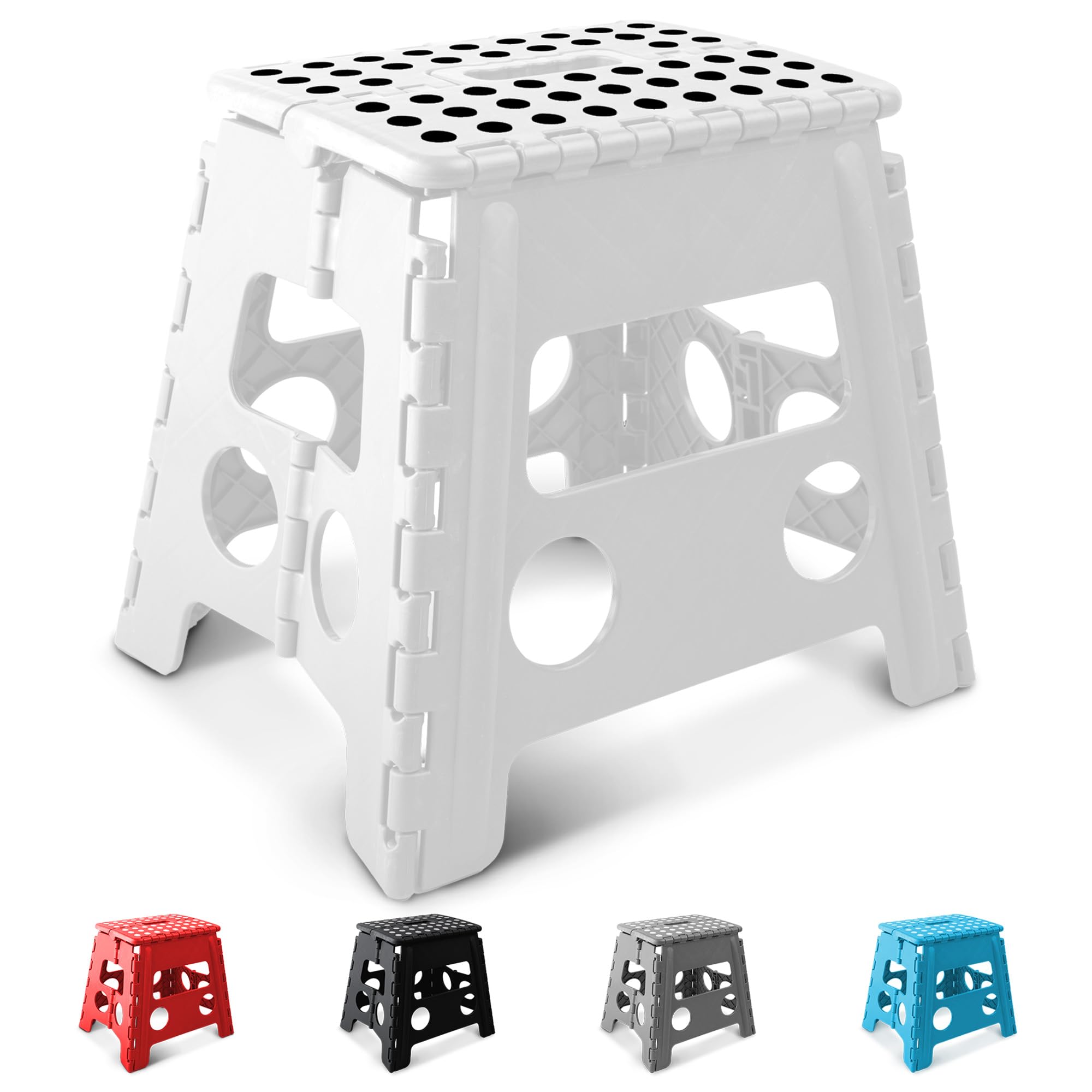 KEPLIN 13 Inch Heavy Duty Folding Step Stool | Non-Slip Foldable Footstool 1