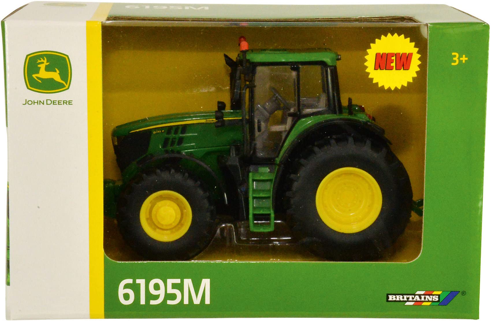Britains John Deere 6195M Tractor - 1:32 Scale Farm Toy for Kids 3+