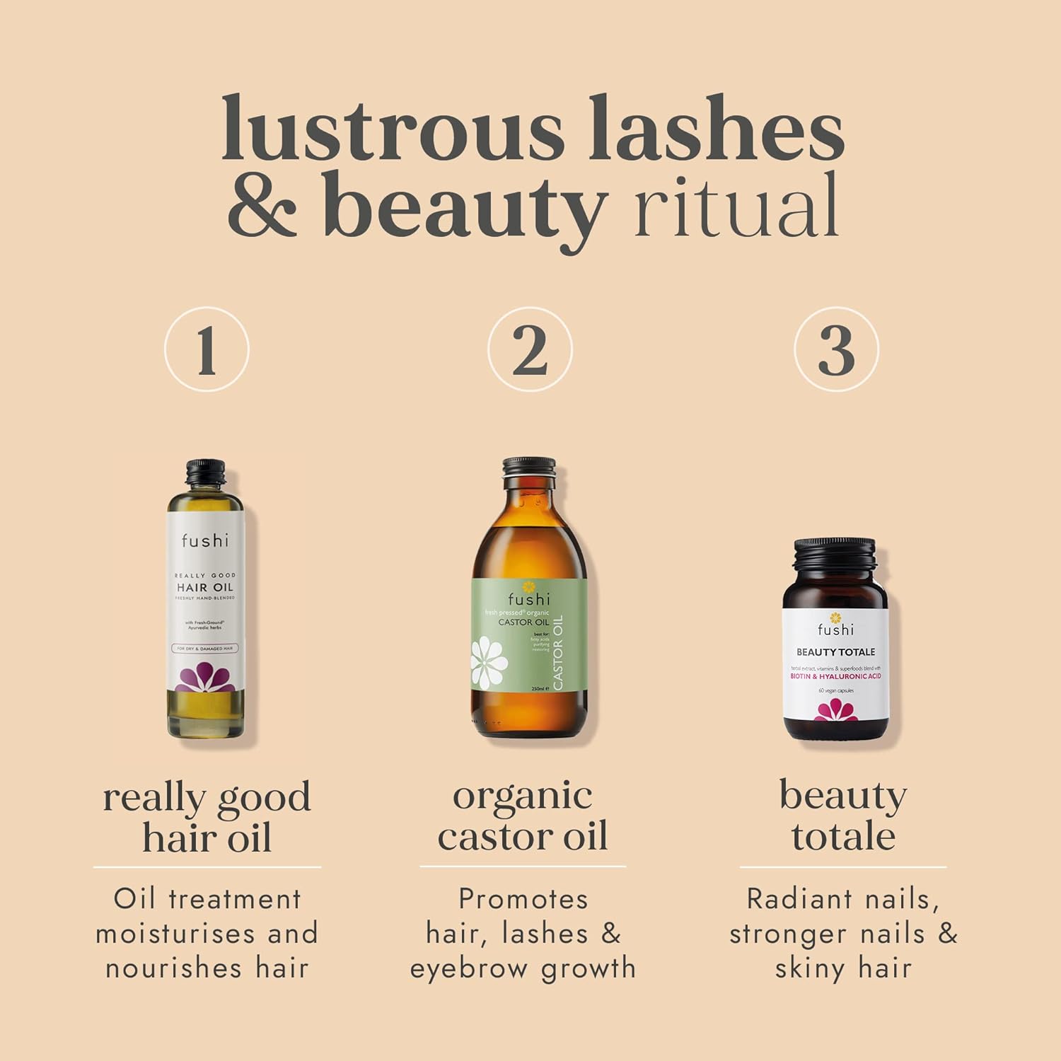 Fushi Organic Castor Oil 250ml - 100% Pure Cold-Pressed for Skin & Hair Care 4