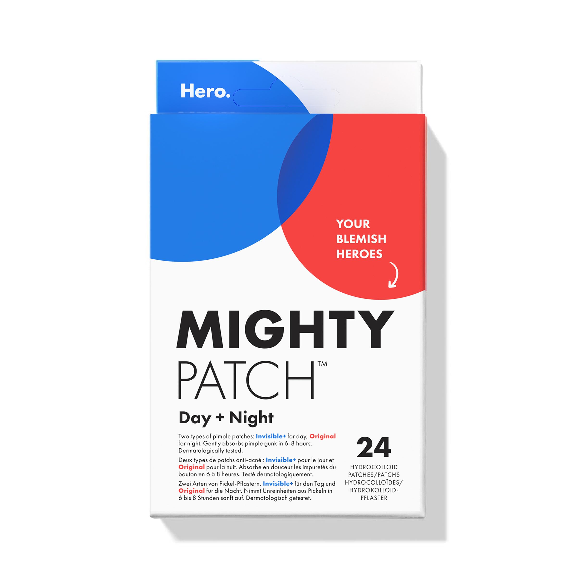 Hero Cosmetics - Mighty Patch Day + Night Hydrocolloid Acne Patches (24 Count)