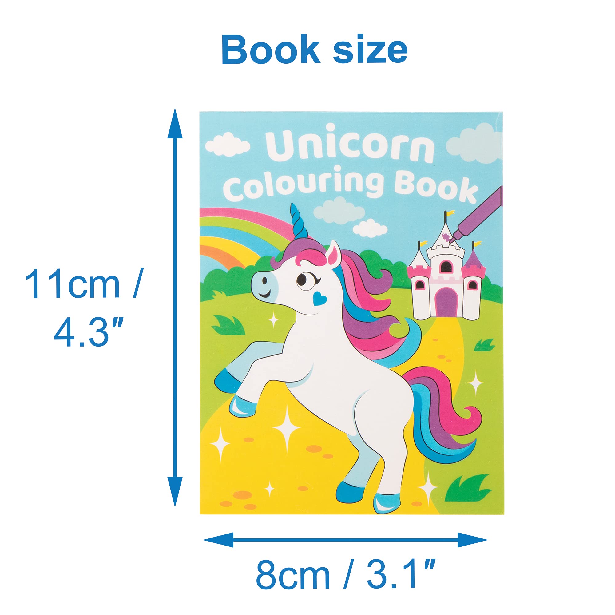 Baker Ross Mini Colouring Books - Pack of 12, 4 Themes for Kids Ages 3+ 3