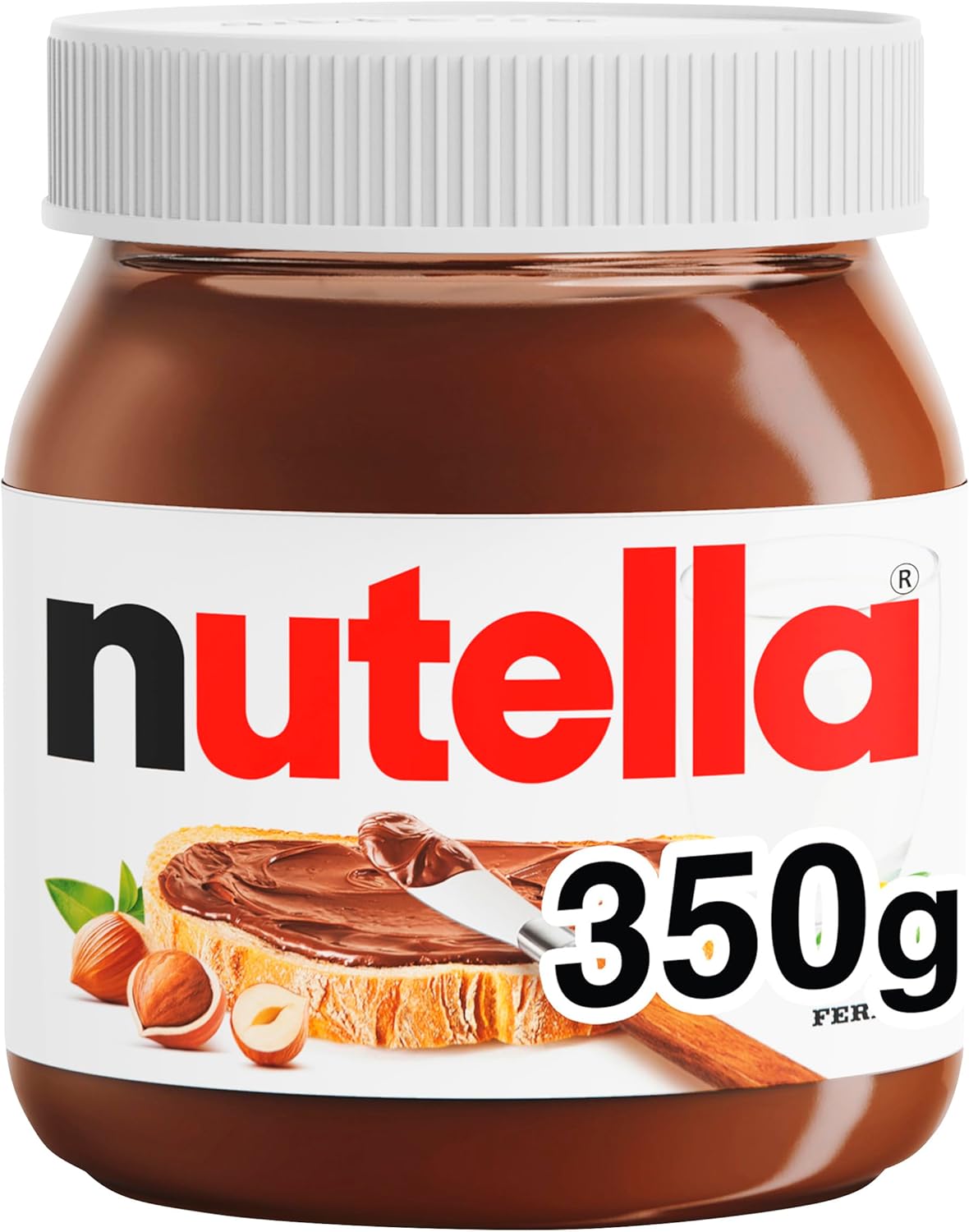 Nutella Hazelnut Chocolate Spread 350g Jar - Cocoa & Hazelnut Spread for Pancakes