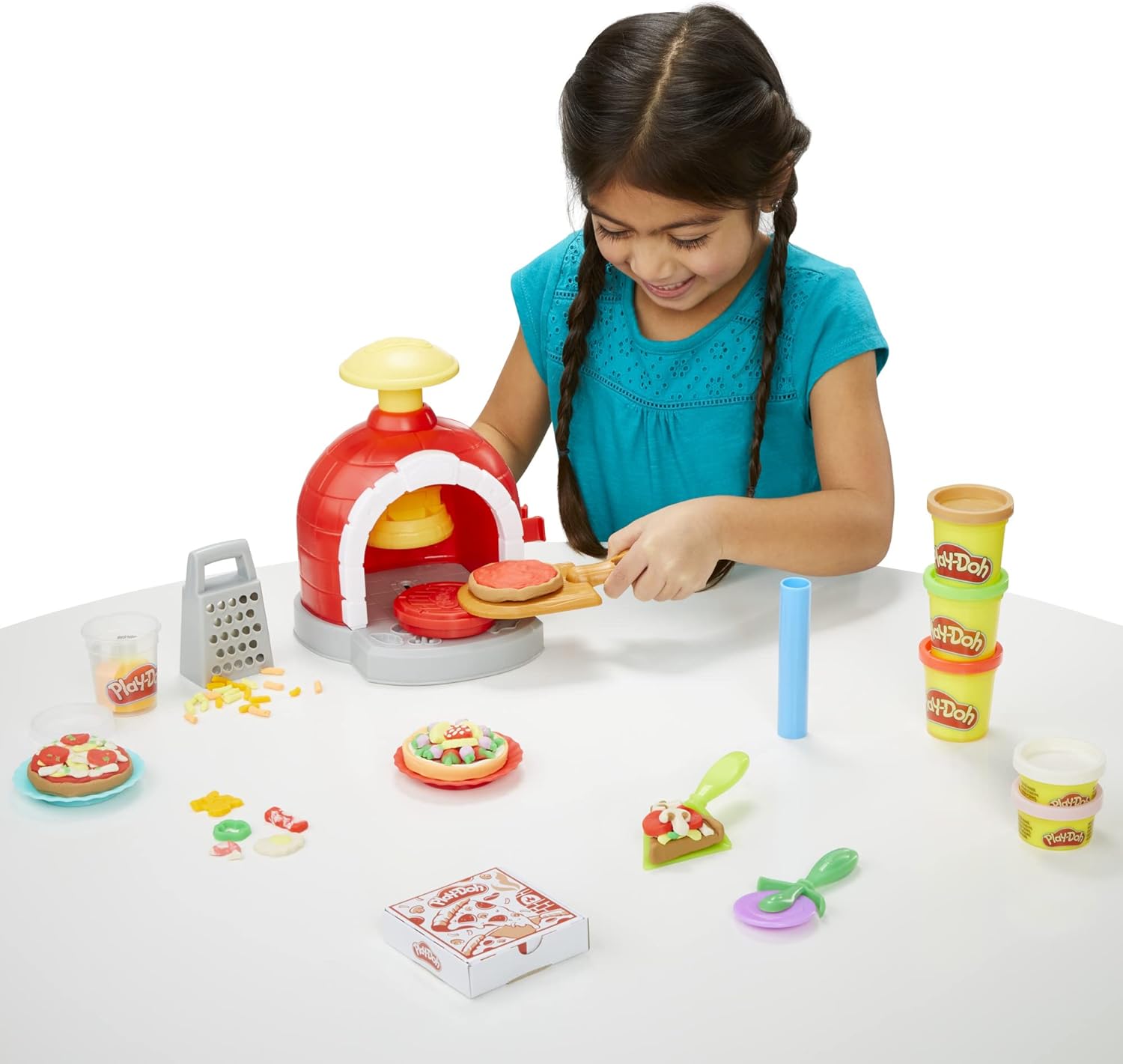 Play-Doh Kitchen Creations Pizza Oven Playset - 6 Colors & 8 Tools for Kids 3+ 5