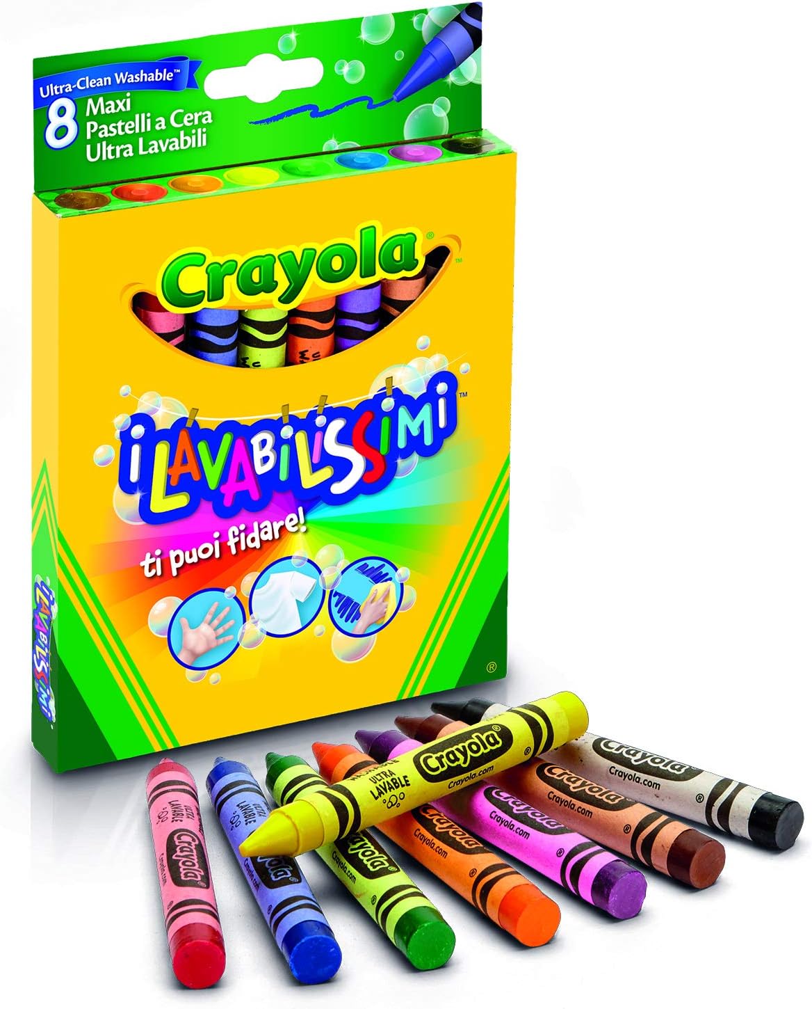 Crayola Ultra-Clean Washable Large Crayons - 8-Count Art Set
