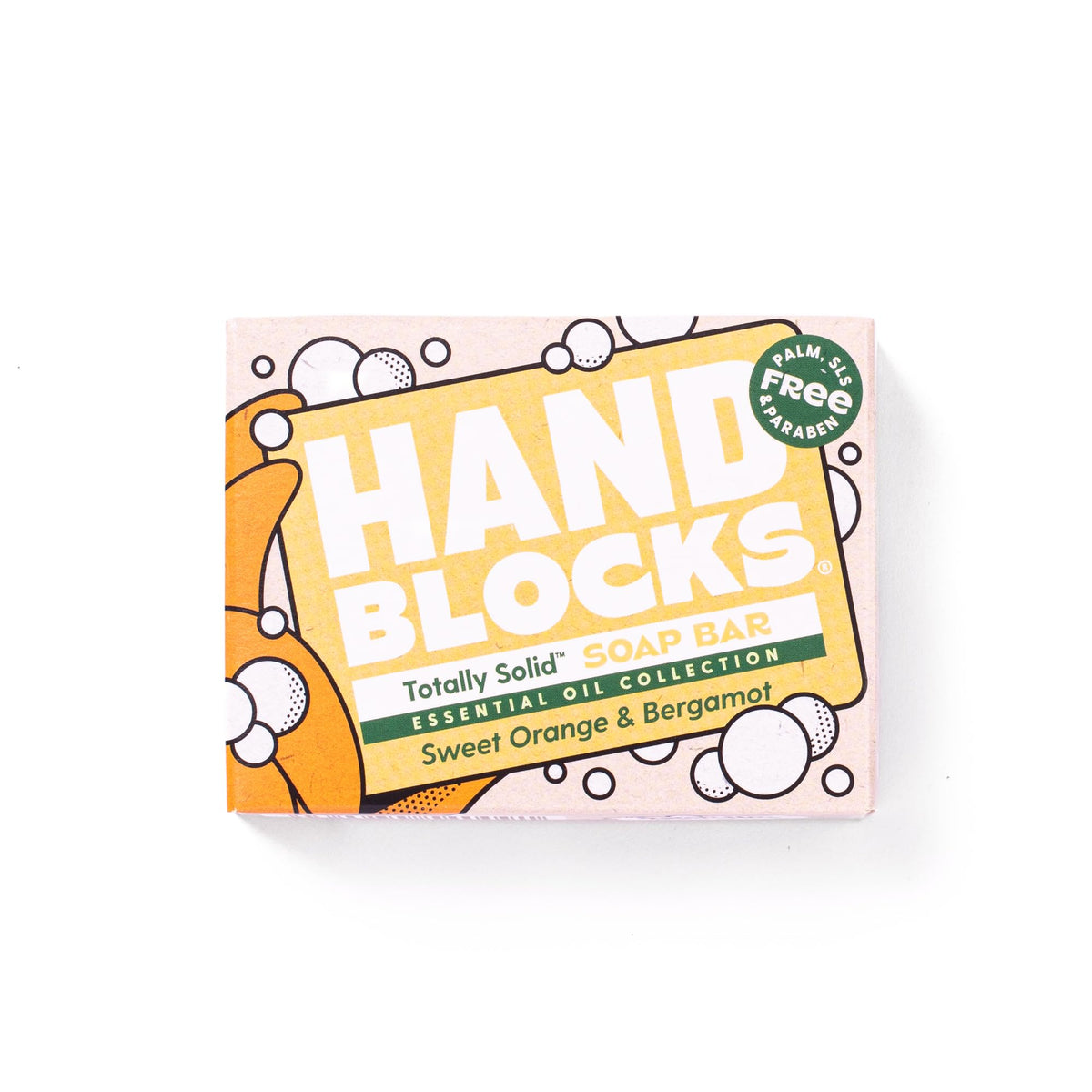 Shower Blocks Hand Blocks Sweet Orange & Bergamot Natural Soap Bars - 6 x 100 g