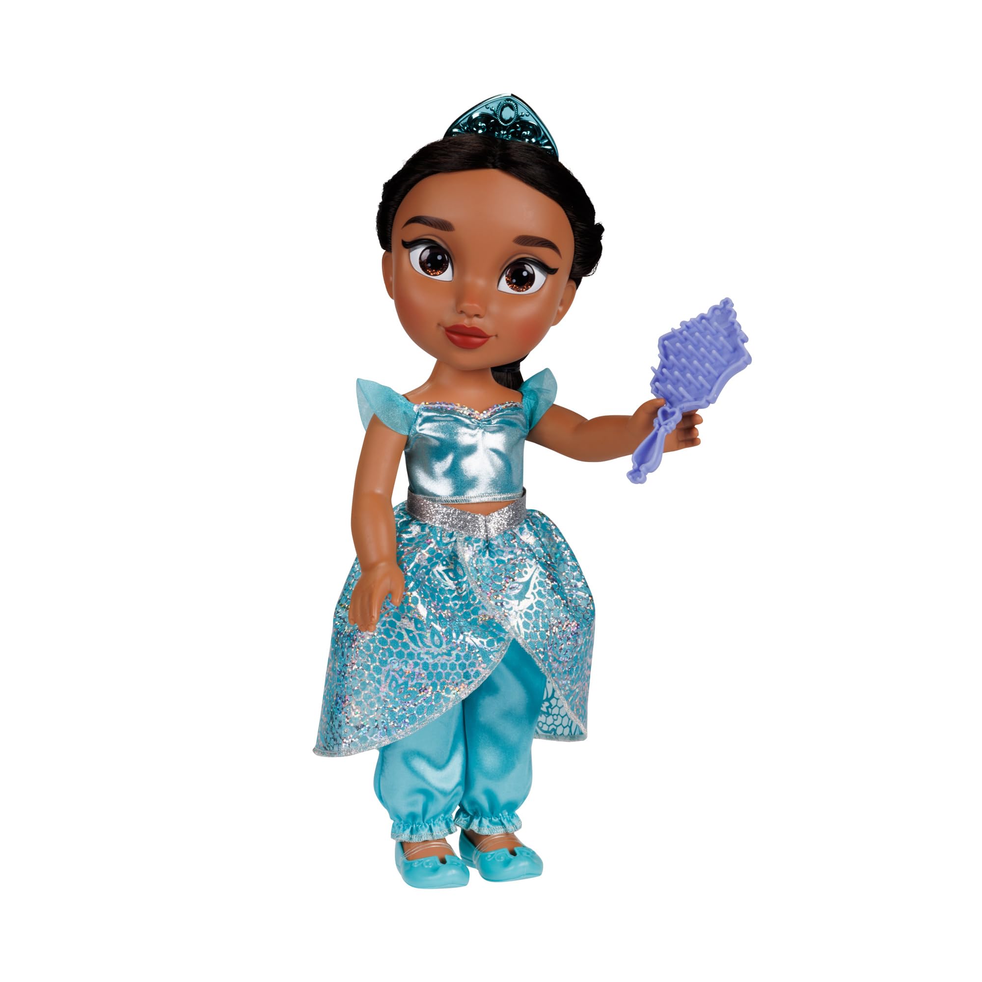 Disney Princess Jasmine Fashion Doll - 14" with Shimmery Platinum Holofoil Jumpsuit & Royal Reflection Eyes