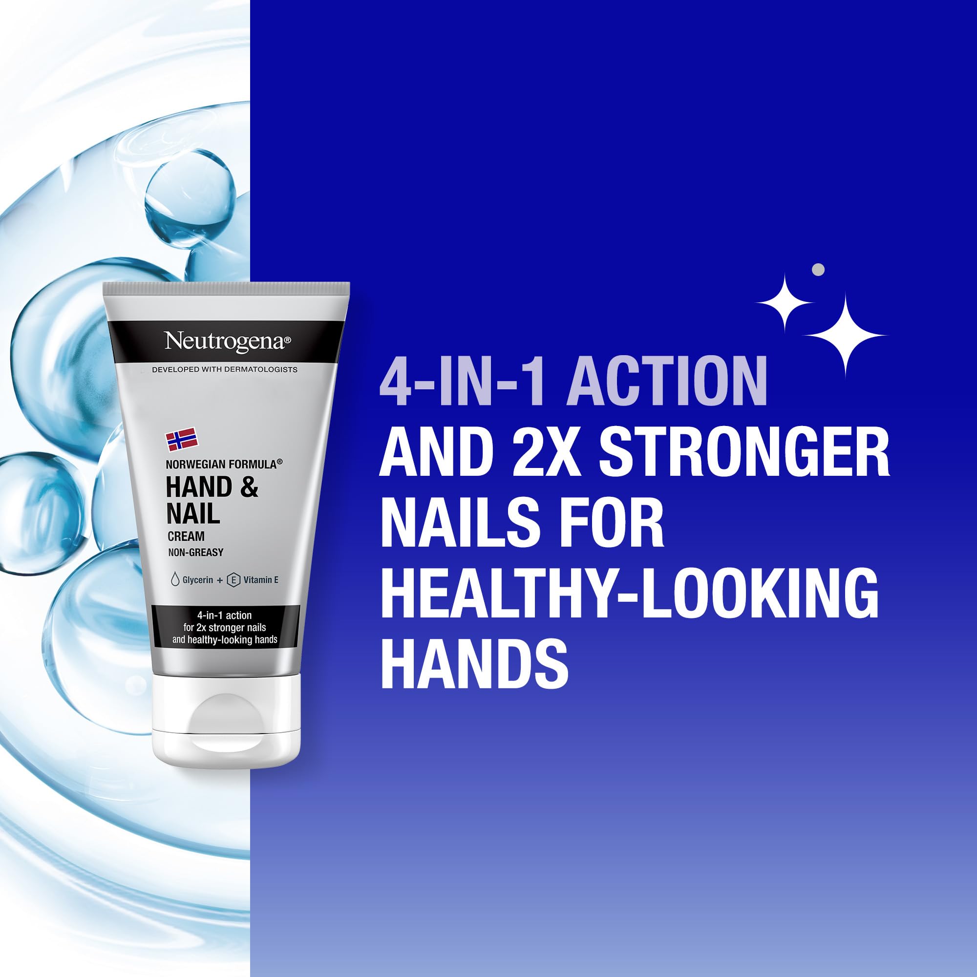 Neutrogena Norwegian Formula Hand and Nail Cream (75ml) – Intensive Moisturizer with Glycerin & Vitamin E 3