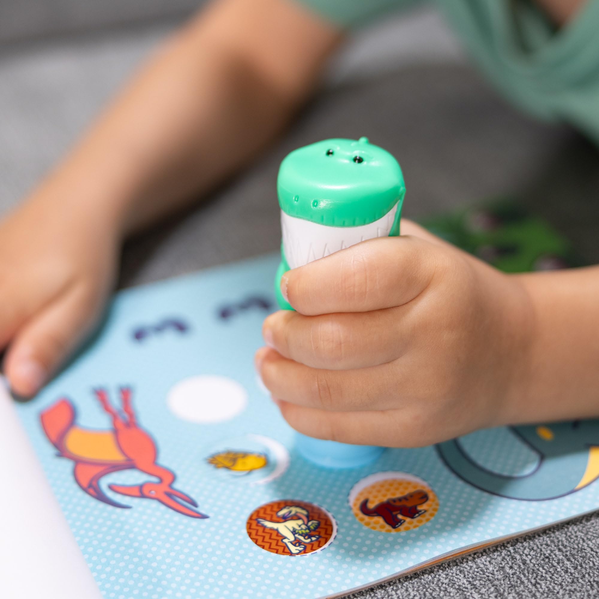 Melissa & Doug WOW Sticker Stamper & Activity Pad - Dinosaur Theme | Age 3+ | Mess-Free Play