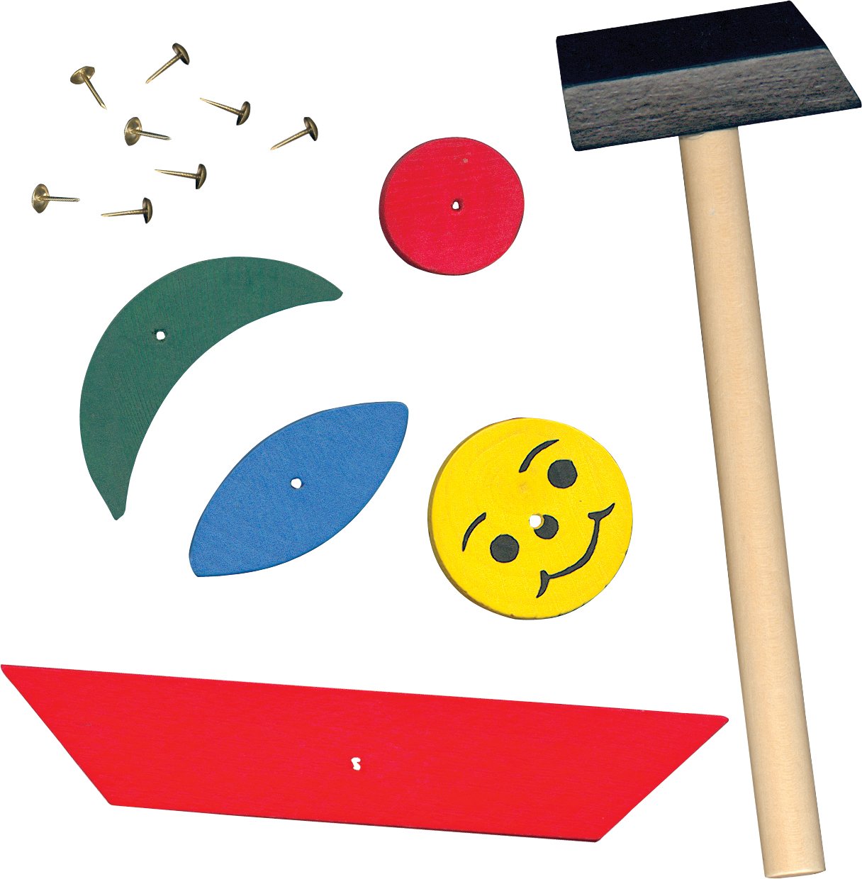 Tobar Tap Tap Art Hammering & Nailing Toy | 100+ Wooden Pieces | Mixed Color | 25cm 6