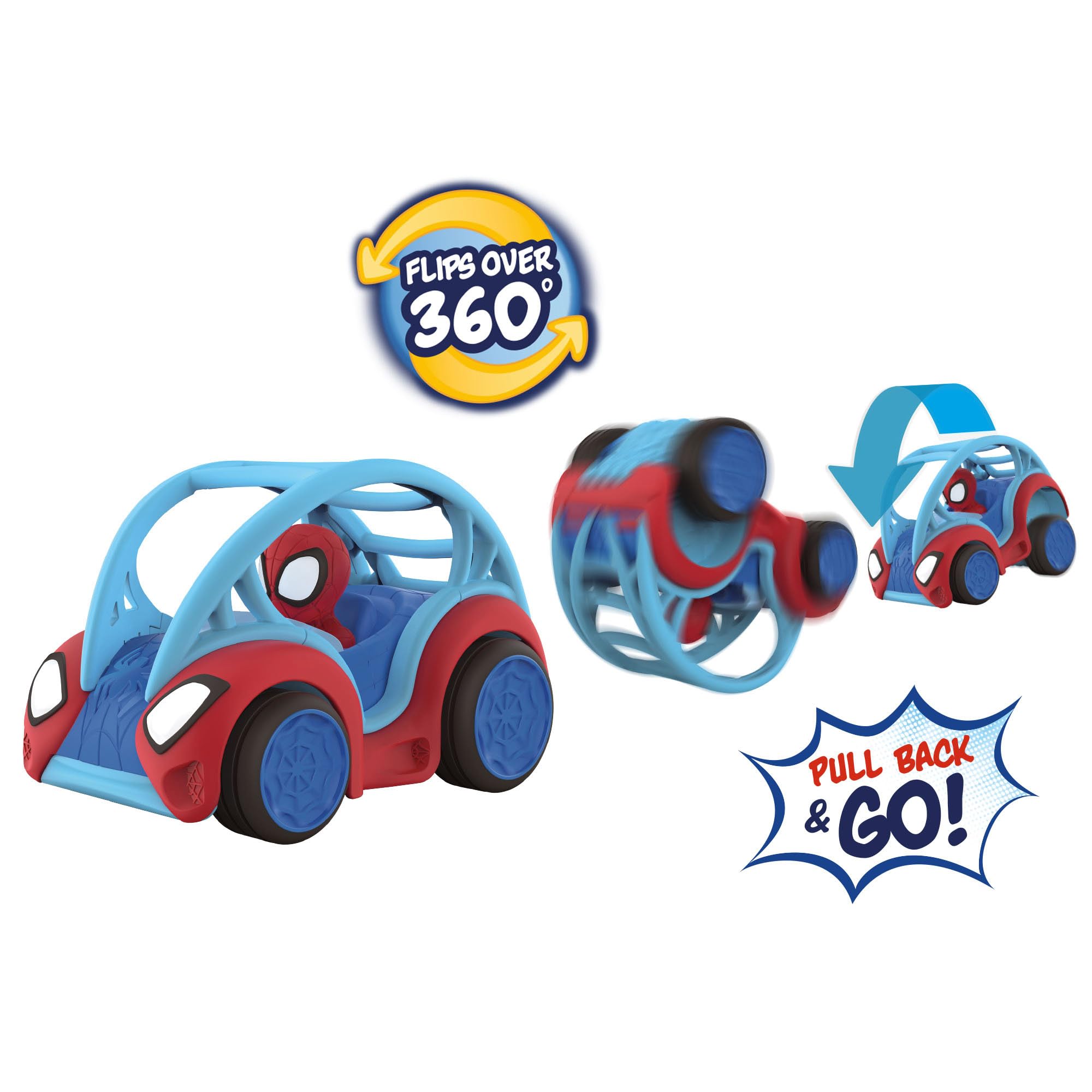 SPIDEY AND HIS AMAZING FRIENDS Power Rollers Vehicle - 6-Inch Pull Back Action | Ages 3+ 8