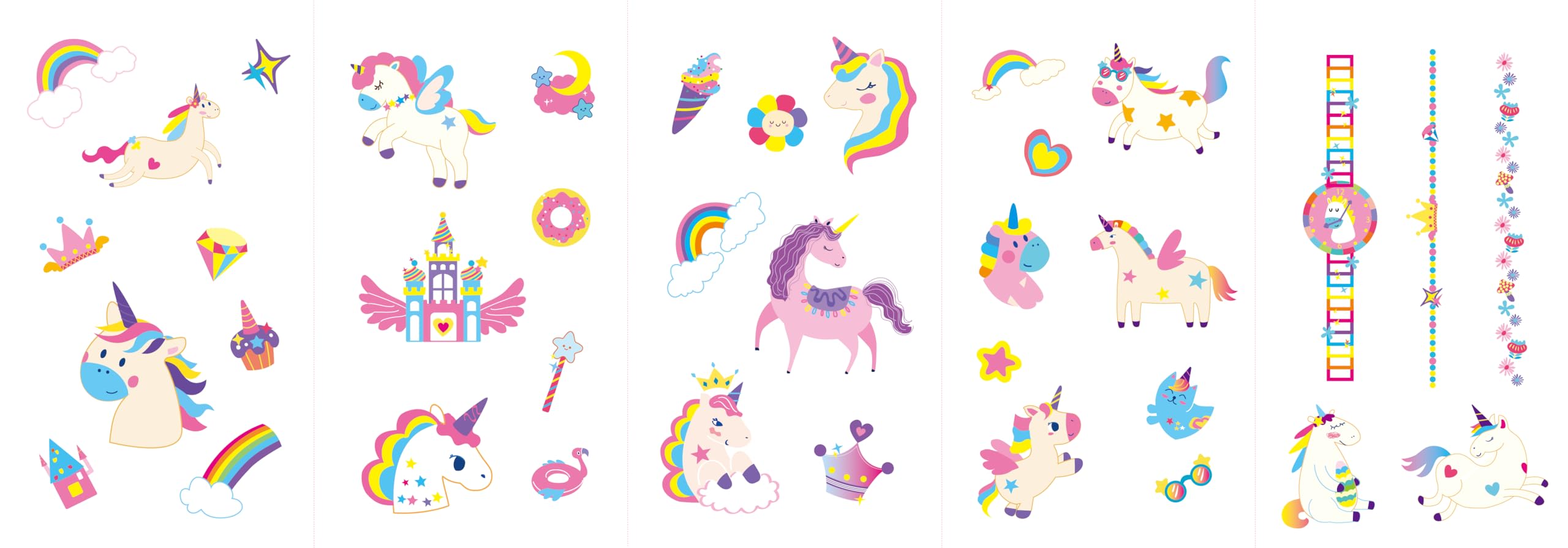 Avenir Unicorn Nail Stickers and Temporary Tattoos Creative Set (260+ Stickers) 5