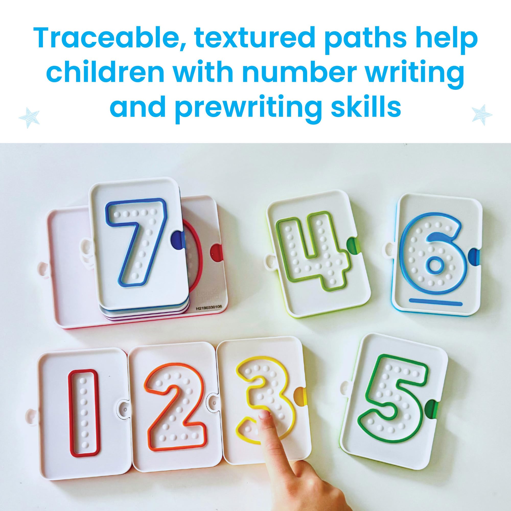 hand2mind Sensory Number Trays Set - Counting & Tracing for Ages 3+ | Recycled Plastic 3
