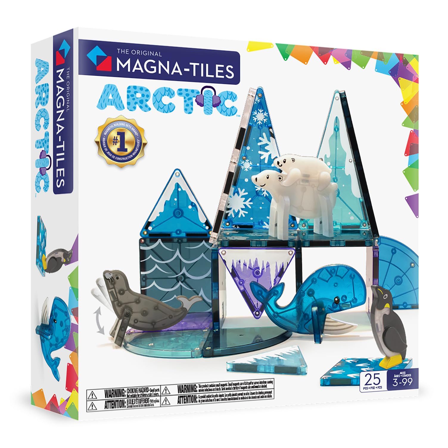 Magna-Tiles Arctic Animals Set - 25-Piece Magnetic Building Tiles | Ages 3+