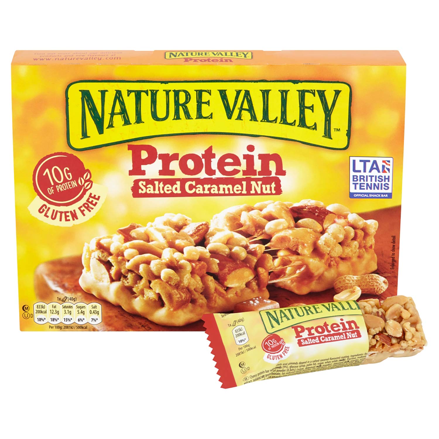 Nature Valley Protein Salted Caramel Nut Gluten Free Cereal Bars 12 x 40g 3