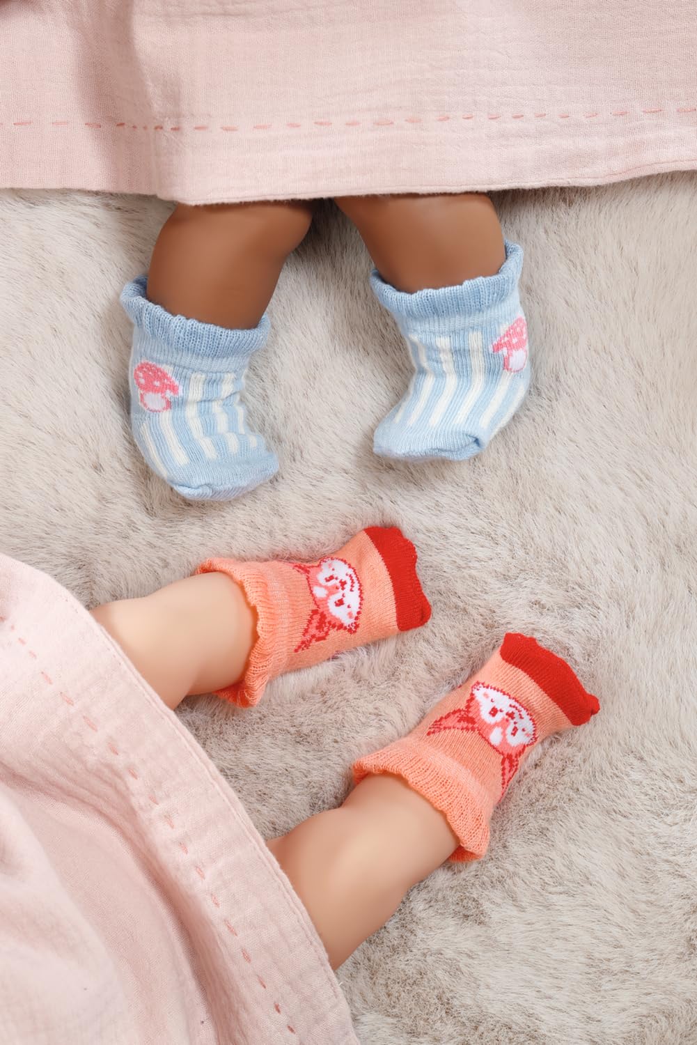 Baby Annabell Doll Socks - 2 Pack Assorted, Fits Up to 43cm Dolls | Ages 3+ 4