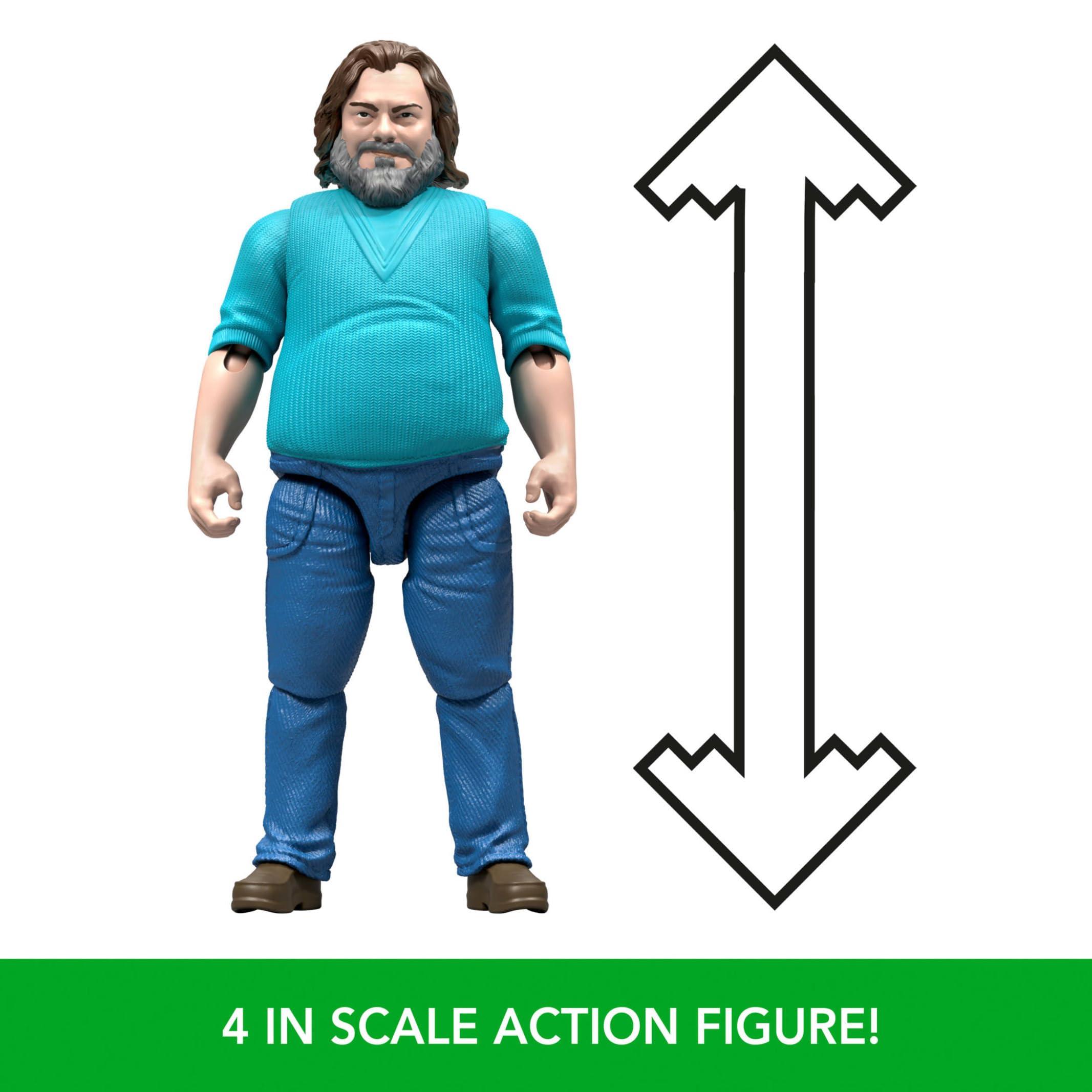 Minecraft Action Figure & Accessories Set - 4-inch Posable Steve Figure with Movie-Inspired Gear 4