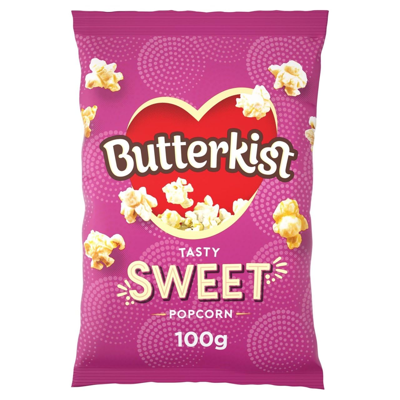 Butterkist Sweet Popcorn - 100g Gluten Free Snack, Source of Fibre, No Artificial Colours or Flavours