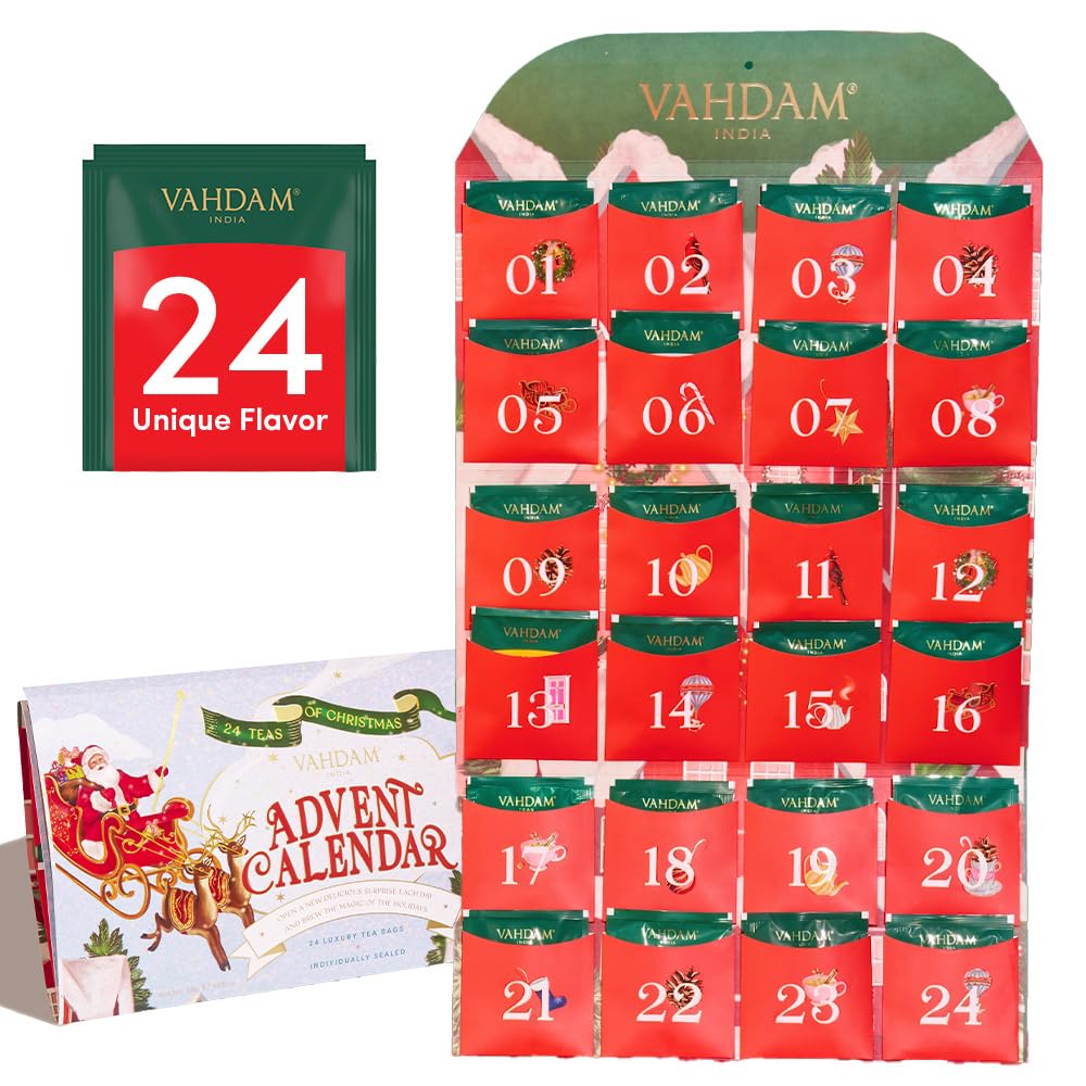 VAHDAM Limited Edition Advent Calendar 2025 - Tea Bags Folding Gift Set