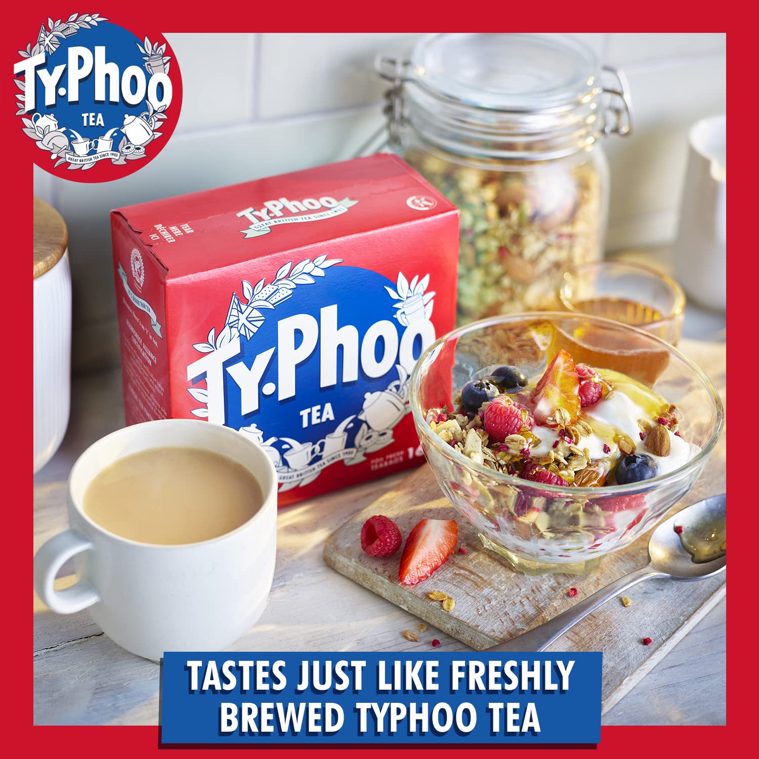 Typhoo QT Instant Black Tea with Whitener 225g (Pack of 6) 8