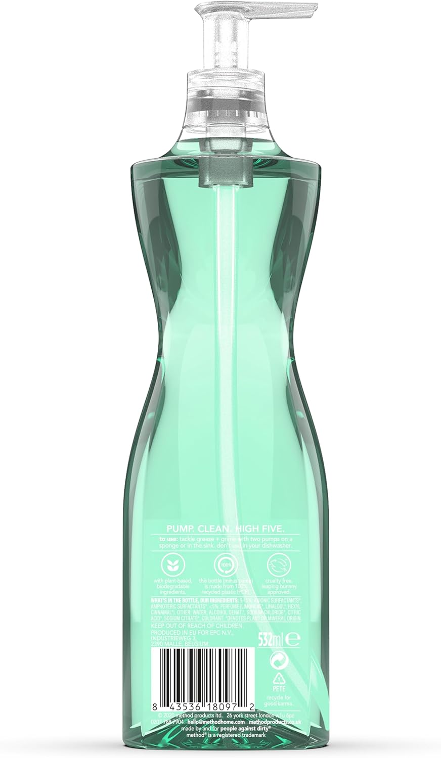 Method - Washing Up Liquid Green Tea + Citrus, 532ml 8