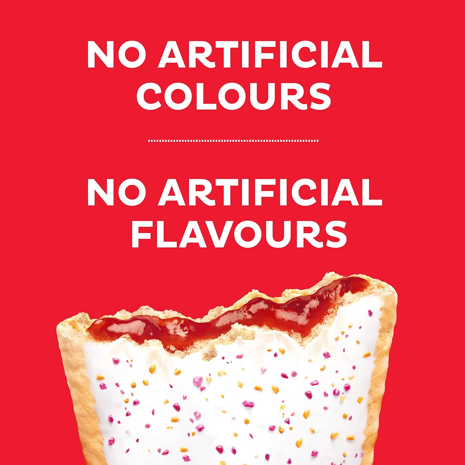 Kellogg's Pop-Tarts Frosted Strawberry Sensation Toaster Pastries Box, 8 x 48g